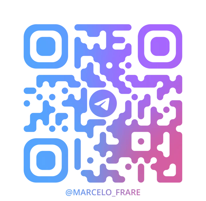 QR code to message me on Telegram, @marcelo_frare